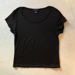 Ann Taylor Scoop Neck Ribbed Tee L